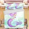 Mermaid Cartoon Printed Quilt Cover Soft Breathable Bedding Set Custom Design for Children Baby Bedroom Home Decoration