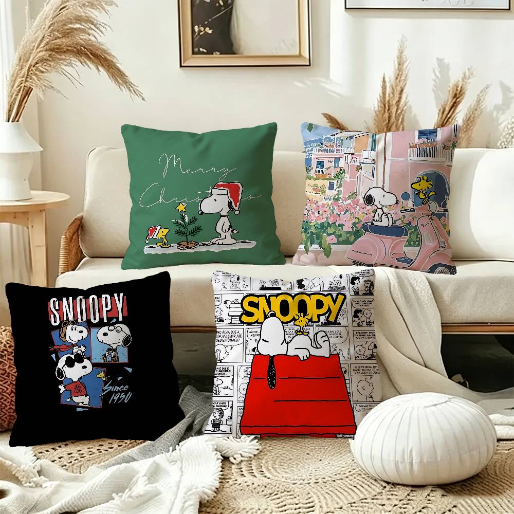 The SSnoopys Show Cartoon Pillow Gifts Home Office Furnishings Bedroom Sofa Car Cushion Cover case xcm