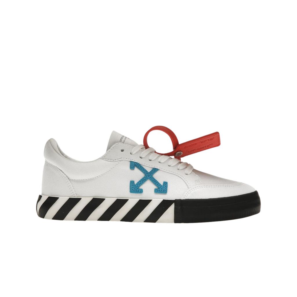 Off-white Low Vulcanized Canvas Sneakers White Teal - 23ss