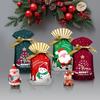 5Pcs New Year Christmas Candy Packaging Santa Gift Bag Xmas Plastic Bag Decorations for Home