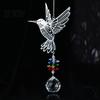 Sun Catcher Hanging Metal Hummingbird Suncatcher, Faux Crystal Prisms Window Multi-layered Suncatcher Rainbow Maker Ornament for Garden, Home