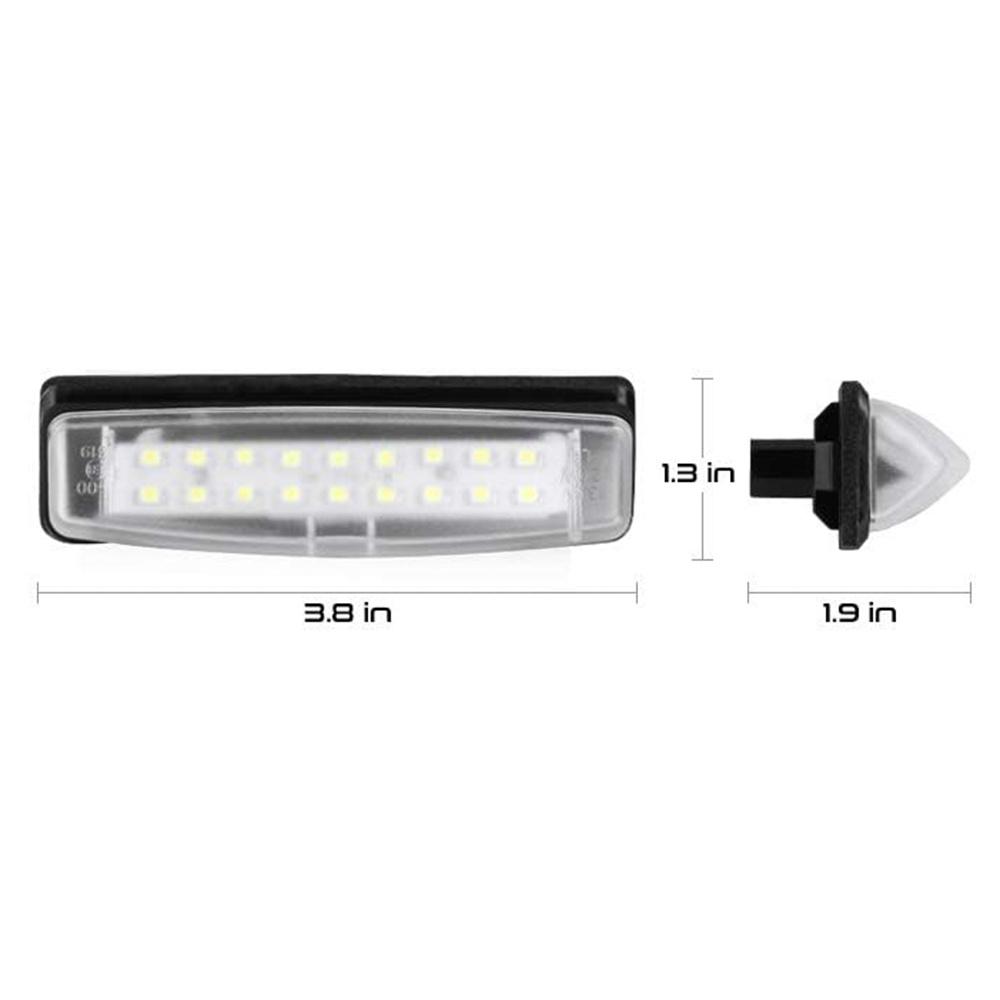 2X LED License Plate Light Rear Lamps Tag 6000K For Toyota Yaris Sedan 2007-2012
