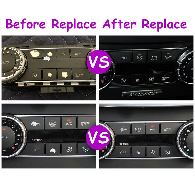 Bilinstrumentpanel Luftkonditionering AC Volym Värmare Temperatur Klimatkontroll Switch Knappar För Benz C GLK Klass C204 X204