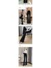 2024 Women's High-Waisted Elastic Slim Fit Black Flared Pants