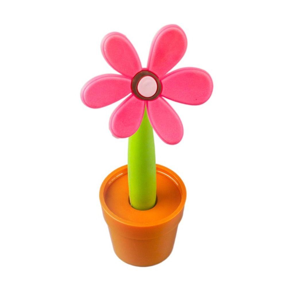 Cartoon Writing Signing Pen Soft rubber Sunflower Ballpoint Pen Sunflower Bonsai Ballpoint Pen