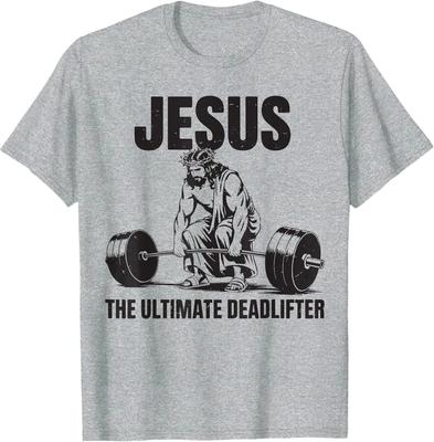 Lustiges christliches Fitnessstudio Jesus Der ultimative Kreuzheber Trainings-T-Shirt