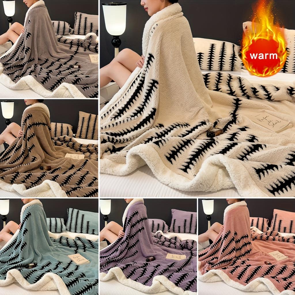 Thicken Plush Keep Warm Blanket Autumn and Winter Soft Comfortable Home Office Sofa Nap Blanket Coral Fleece Shawl Quilt Bedding