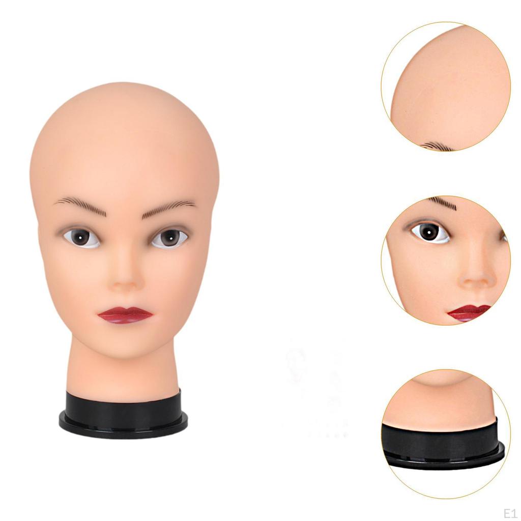 Bald Female Mannequin Head,Lightweight Professional,Sturdy Cosmetology Makeup Training Head for