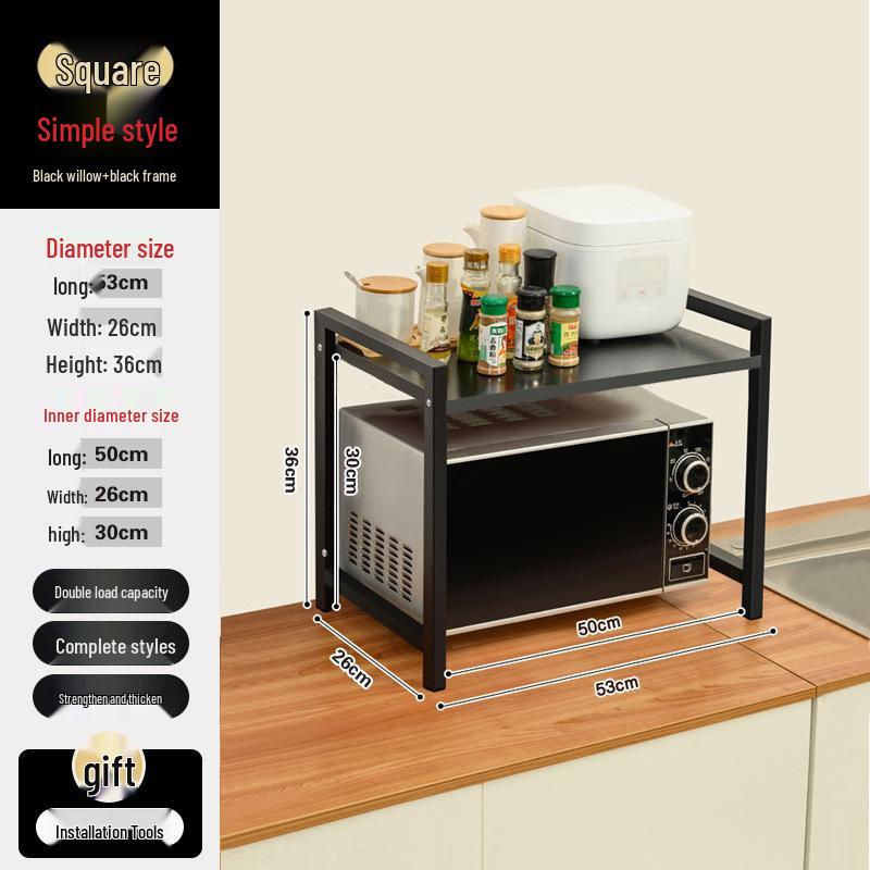 Multi-layer Kitchen Storage Rack for Microwave, Oven, and Rice Cooker