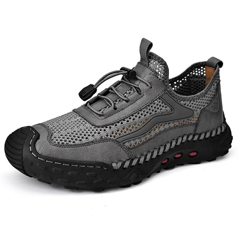 Breathable Deodorant Thin Hollow Mesh Shoes Men's Outdoor Leisure Mesh Non-slip Wading