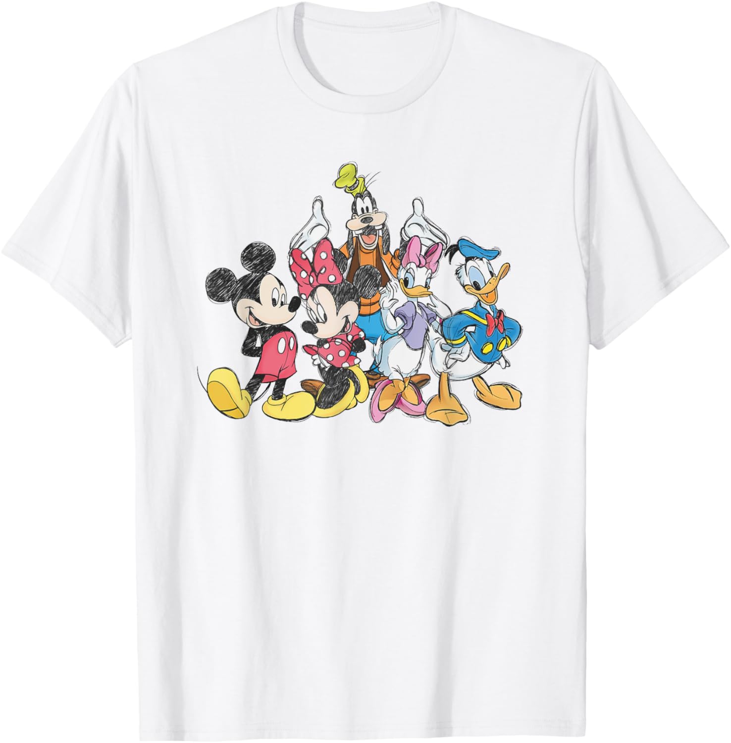 New Disney Mickey Mouse and Friends Short Sleeve Fashion Casual T-Shirt S-4XL Four Seasons L