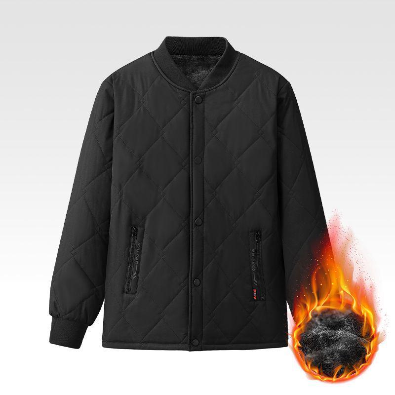 

Men s Fleece-Lined Cotton Winter Coat for Middle-Aged & Elderly S 100-120 lbs