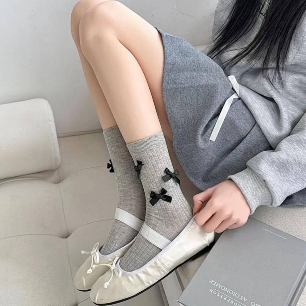 

Носки-бантики в корейском стиле Balletcore Lolita Ribbon Bowknot Socks Sweet Summer