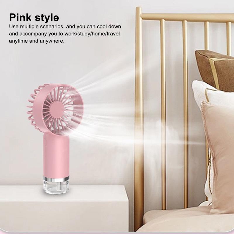 Humidifying Water Replenishing Handheld Spray Fan Fast Charging Convenient Desktop Usb Charging Mini Handheld Fan
