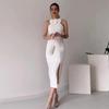 2023 Summer Women's Casual Sleeveless Bodycon Solid Color Dress