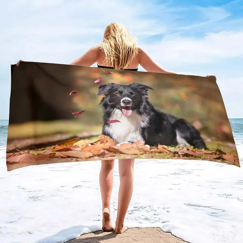 Strandtuch Schäferhund für Kinder & Erwachsene. Badetuch, Pooltuch, Campinghandtuch, Reisehandtuch Schnelltrocknend & Super Saugfähig Stranddecke Hundeliebhaber
