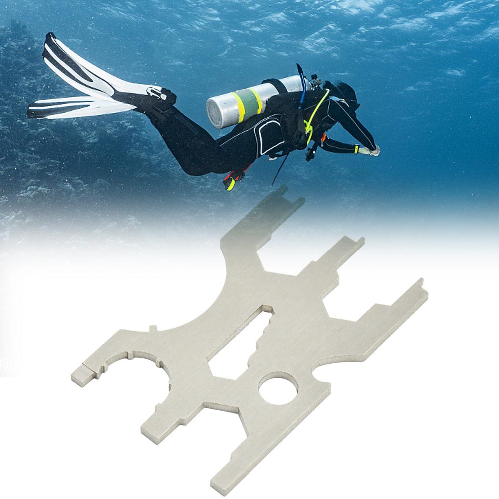 Wielofunkcyjne narzędzie do nurkowania ze stali nierdzewnej, zestaw kart kredytowych, sprzęt do nurkowania, narzędzie do regulacji