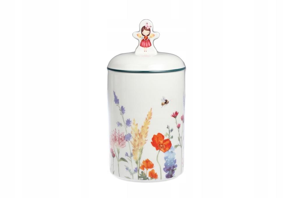 Ceramic Jar Container For Food Storage 1.25L Pan Flower