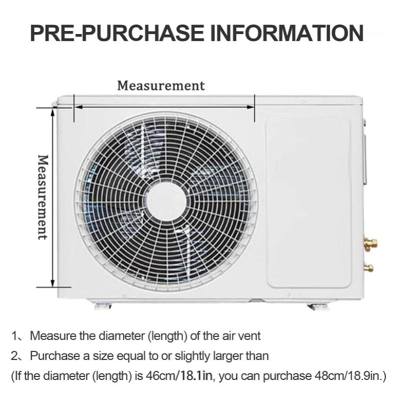 Stainless Steel Outdoor AC Condenser Wind Deflector Anti-Direct Blowing Air Vent Louver Cover Heat Pump Airflow Baffle Protector