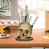 Simulated Skeleton Knife Stand Dilapidated Fruit Storage Rack Skull Knife Holder  Gift