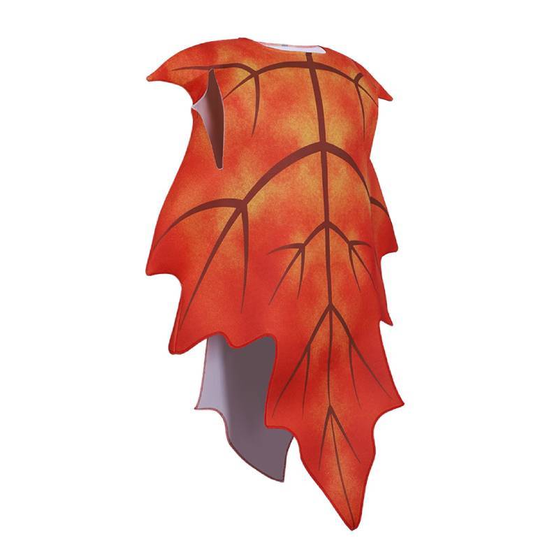 Game Themed Cosplay Costume With Polyester Maple Leaf Props For Halloween