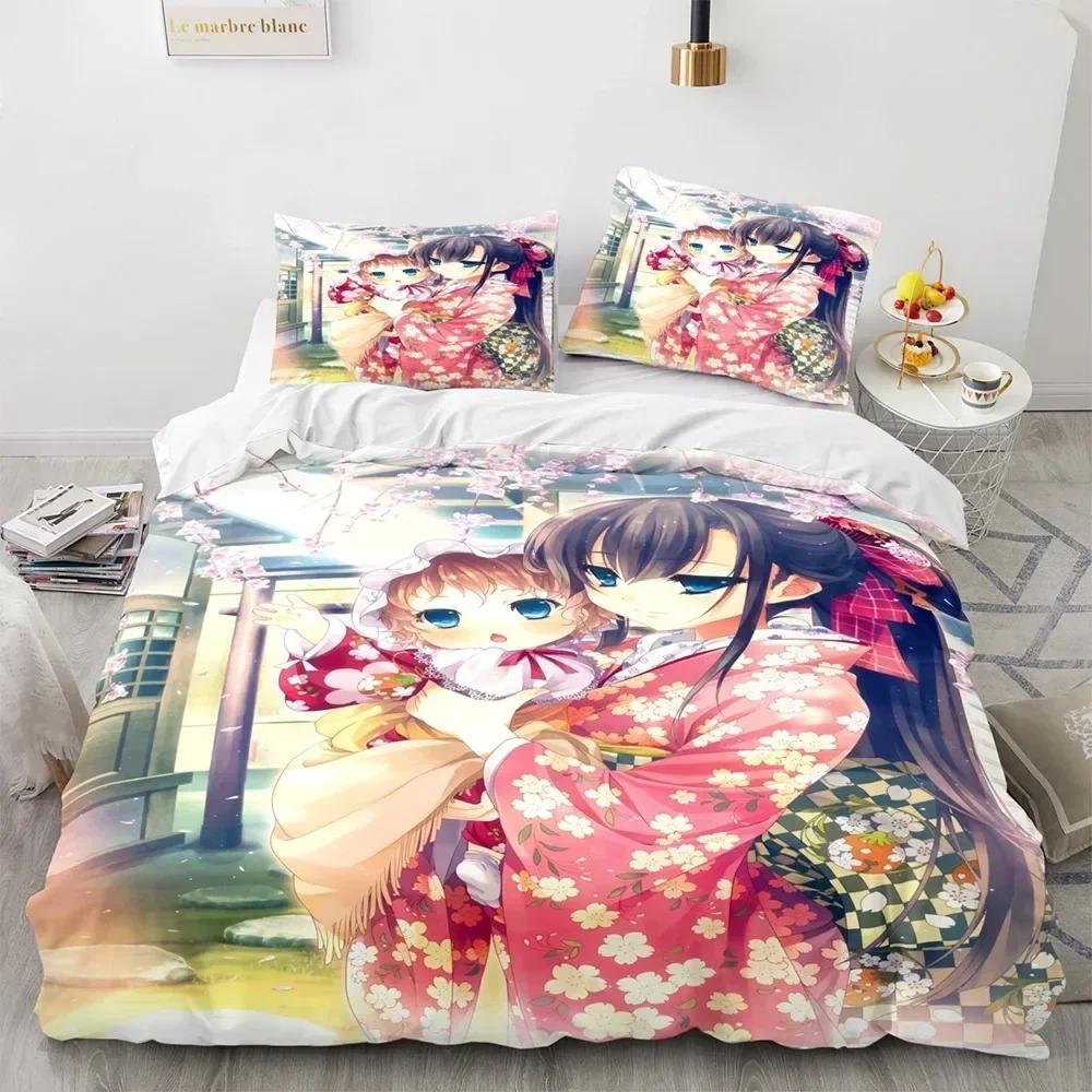 

Anime Kawaii Sexy Girl Bedding Set Duvet Cover Sheet Printed Bed Set Pillowcase Bed Full Queen King Size Comforter Bedroom 135x200cm