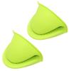 2Pcs Easy to Clean Microwave Mitten Hanging Ring Design Practical Heat Insulation Oven Pot Holder Baking Mitt