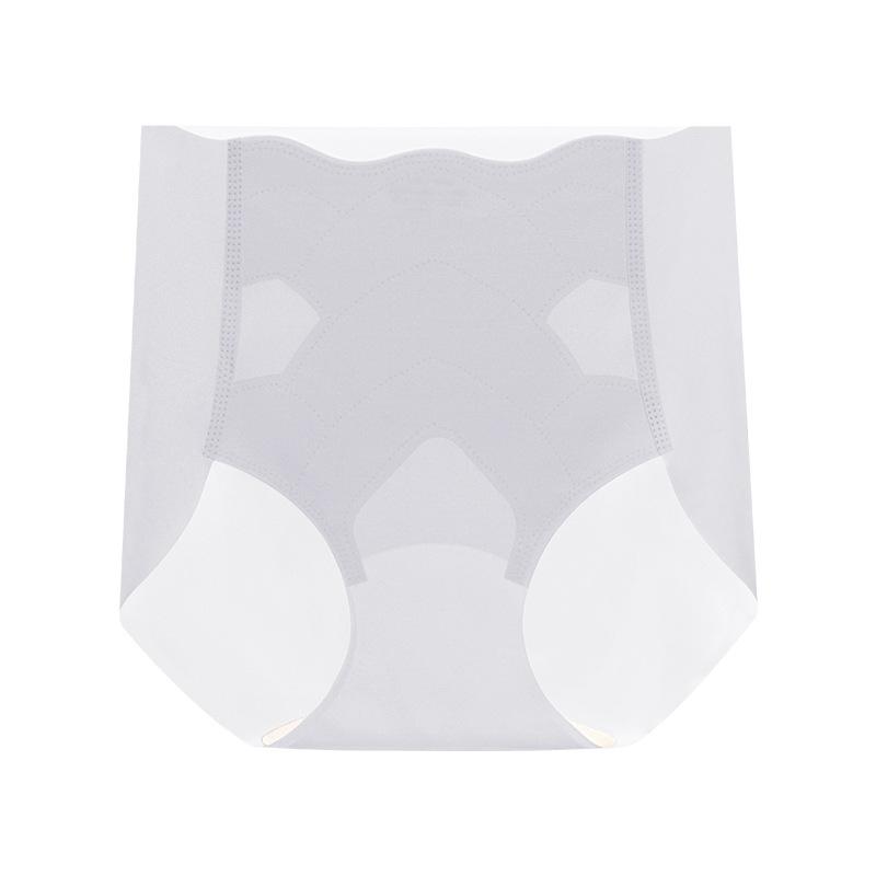 Ladies Summer Ice Silk Cool Antibacterial Crotch Shape Hip High Waist Belly Triangle Briefs