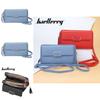 Pu Leather Long Wallet For Women With Zipper And Card Slots For Daily Use