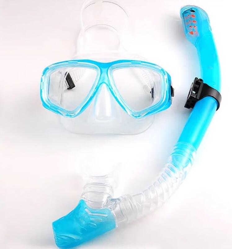 SBART Tempered Glass Diving Mask and Dry Snorkel Set