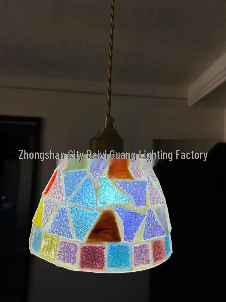 Französischer Glasleuchter im Retro-Stil - Nostalgische Muschel-Lampe für Schlafzimmer, Esstisch oder Tresen