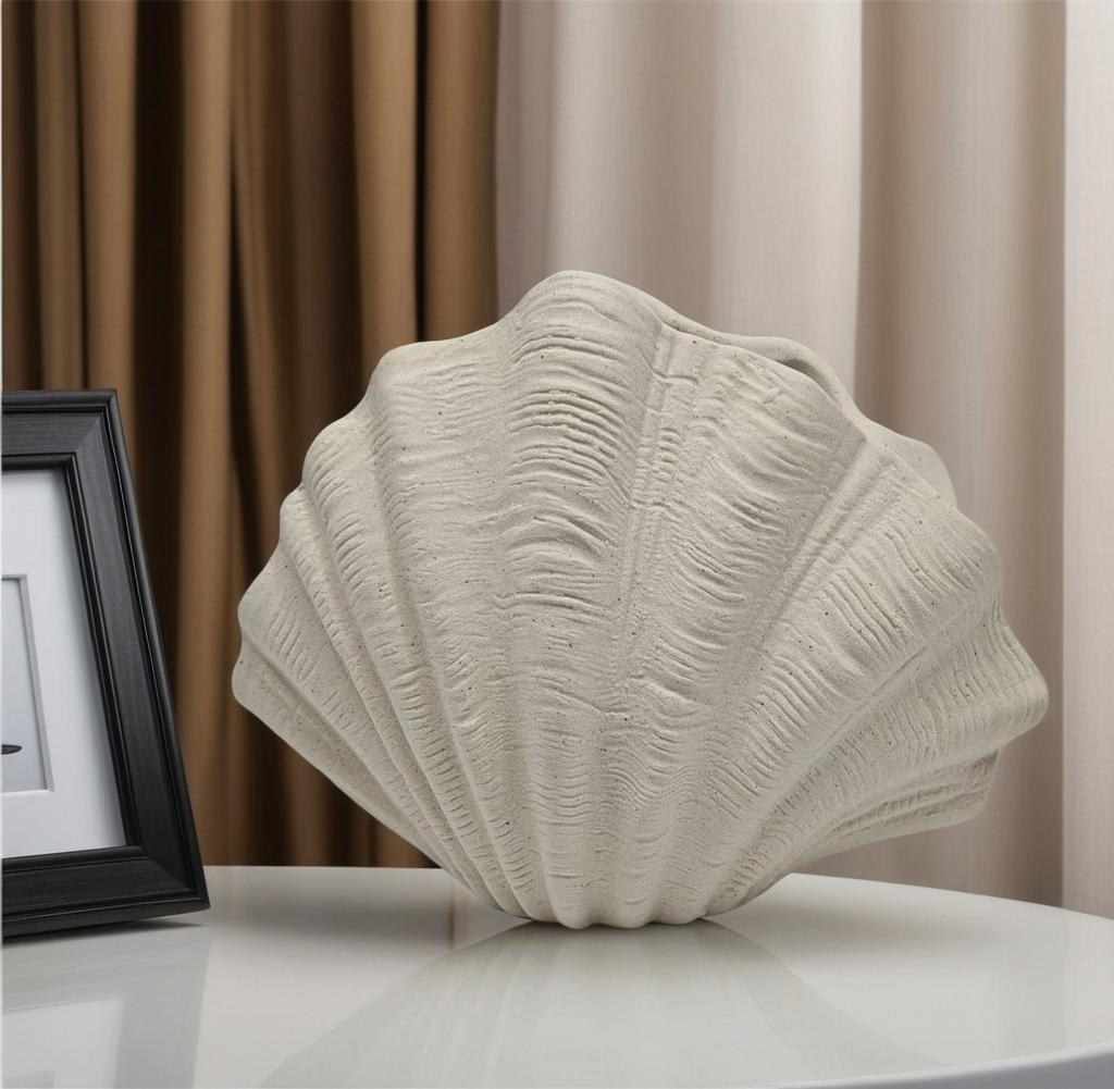 Ceramic Vase Simulated Shell Shape Hydroponic Flowerpot Flower Vase Flower Arrangement Accessories Home Decoration