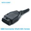 J1962 16 Pin 12V OBD Male Plug Connector OBD2 Interface OEM Assembled OBDII Shell Housing +SR+ Screw for ELM327 Car Scanner