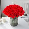10Pcs Wedding Wreath Artificial Rose Flower Silk Simulated Flowers Red Roses Bouquet  Home Decor