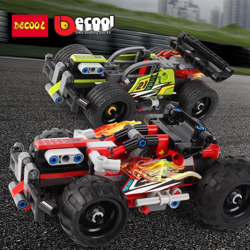 

Diku De Gao 3411-24 Building Blocks Pull-Back Car Toy for Kids - Ideal Gift for Boys and Girls 3424