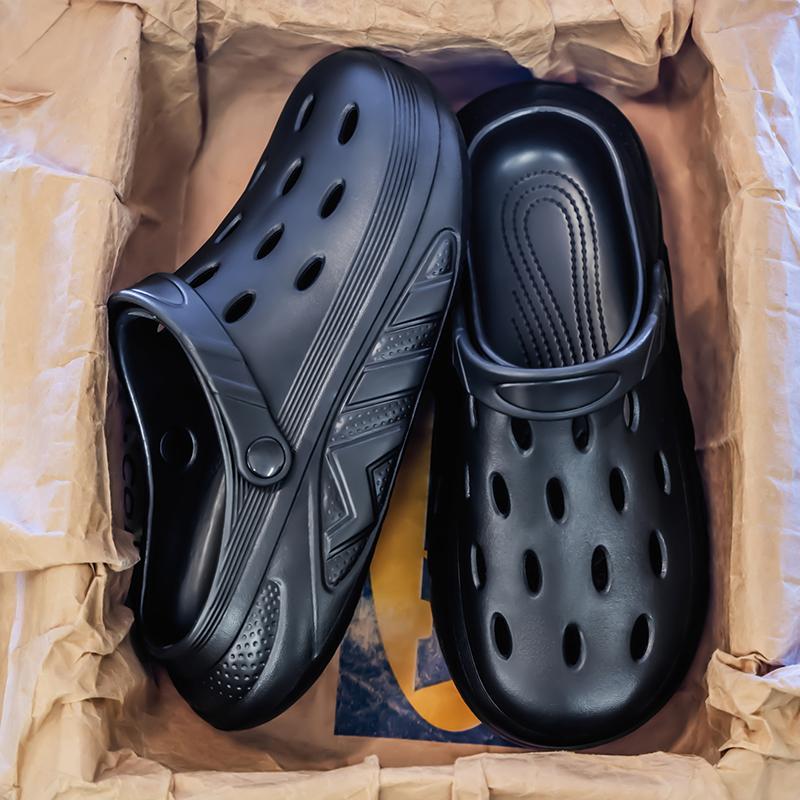 Fashion New Men's Outdoor Sandals Sport Slippers Beach Slides Breathable Soft Clogs Men Casual Garden Shoes Non-slip Men Outdoor Sandals