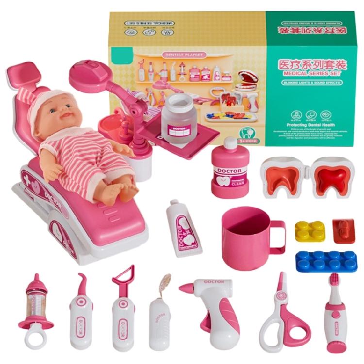 Children Pretend Play Doctor Dentist Kits with Realistic Doctor Tools and Accessories for Preschool Kids Fun Learning