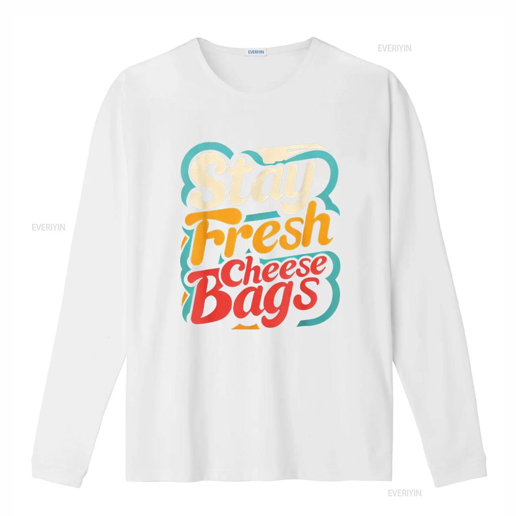 Stay Fresh Cheese Bags T Shirt vintage Washed homme Casual Stylish Unisex fashion Comfortable Soft Slightly designer clothes