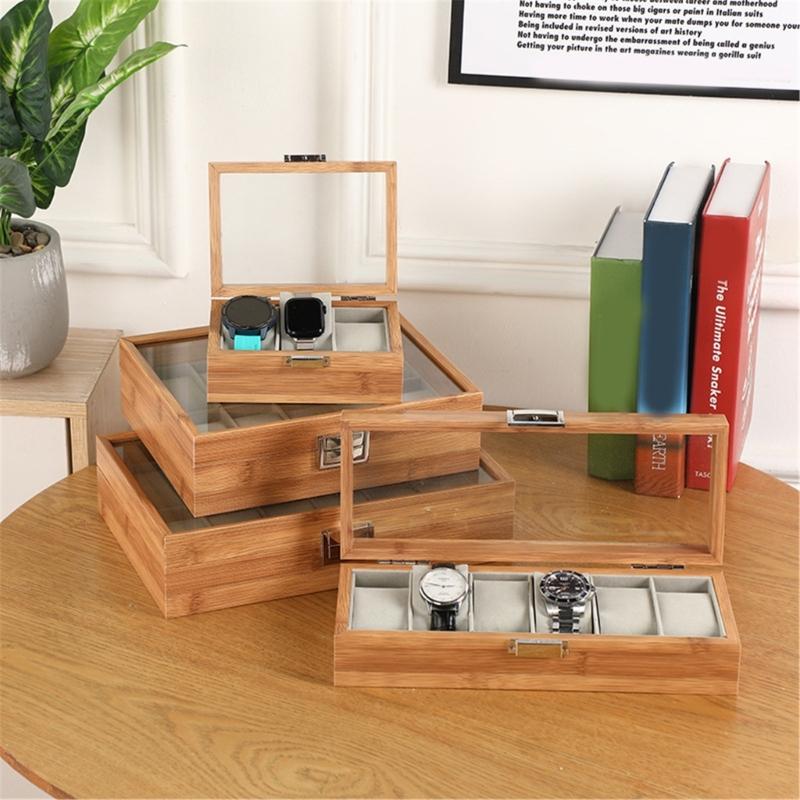 Wood Watch Case Watch Storage Box Stylish Watch Container Practical Watch Holder Watch Organizer Wood Material for Watch