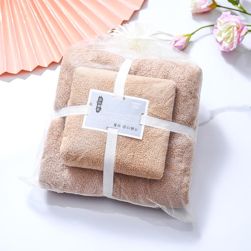 Towel Bath Towel Bath Towel Set Thickened Cut Edges No Hair-Loose High-Dense Coral Velvet Sleeve Sleeve Sleeve Gift Nice Idea Towel
