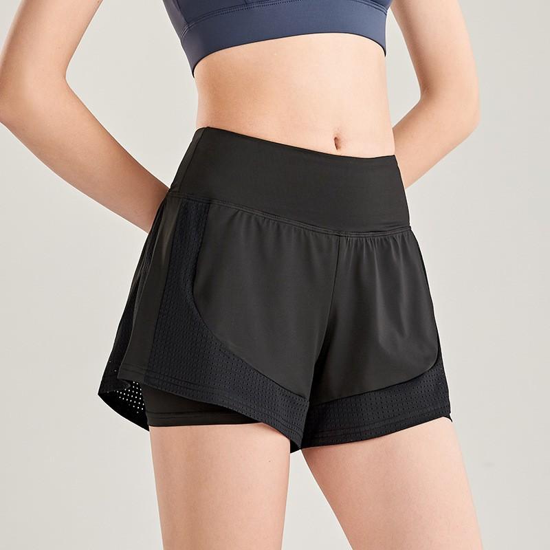 Womens High-Waisted Loose Running Shorts With Inner Lining-Free Design Quick-Dry Athletic Workout Yoga Pants Gym