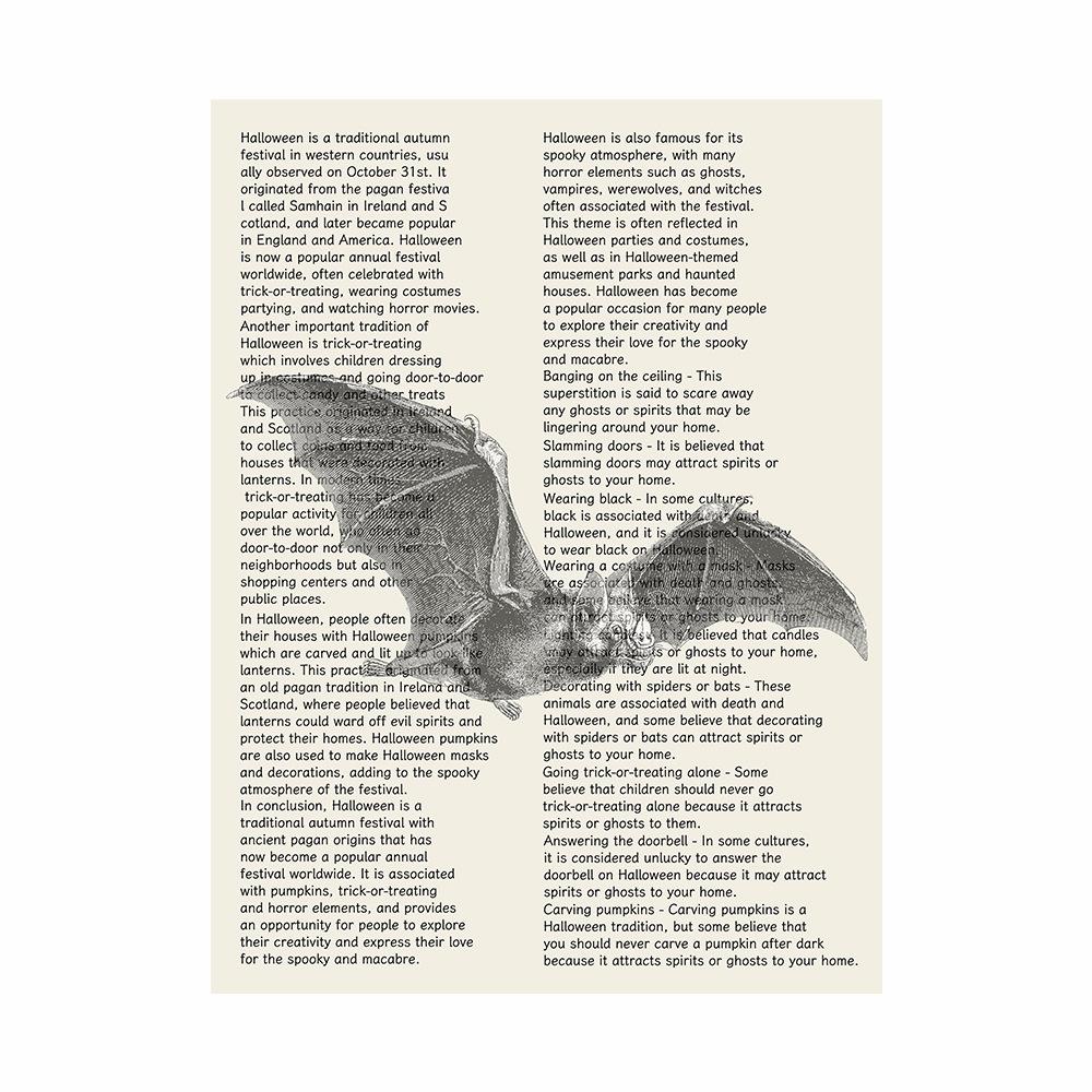 Pittura su Tela Zucca di Halloween Testa Strega Scheletro Pipistrello Quotidiano Inglese Pittura Decorativa Nordica per Soggiorno Casa