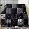 Cozy Flannel Blanket with Playful Campfire & Smores Print Soft Lightweight 280gsm All-Season Throw Bed Couch Camping & Outdoor
