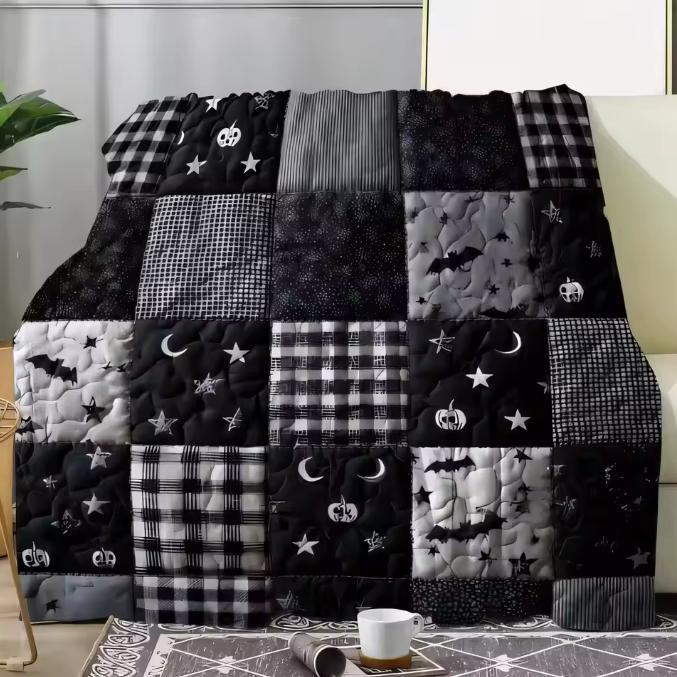 Cozy Flannel Blanket with Playful Campfire & Smores Print Soft Lightweight 280gsm All-Season Throw Bed Couch Camping & Outdoor