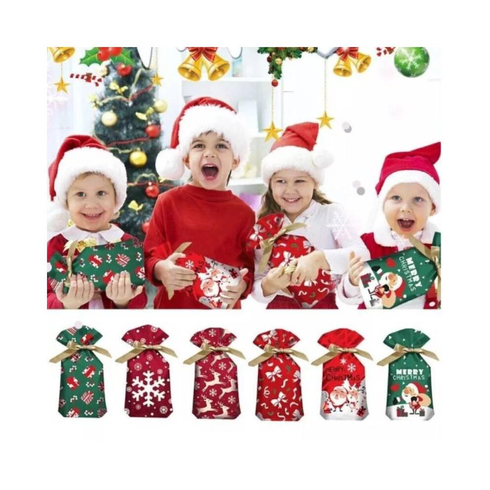 50 Pcs Large Christmas Sacks Party Gift Bags Drawstring Wrap Storage Present