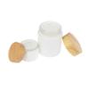 Mini Glass Jar Cosmetics Subpackage Filling Wood Cap Bottle Face Cream Lipstick Storage Container Frosting Refillable 5G-200G