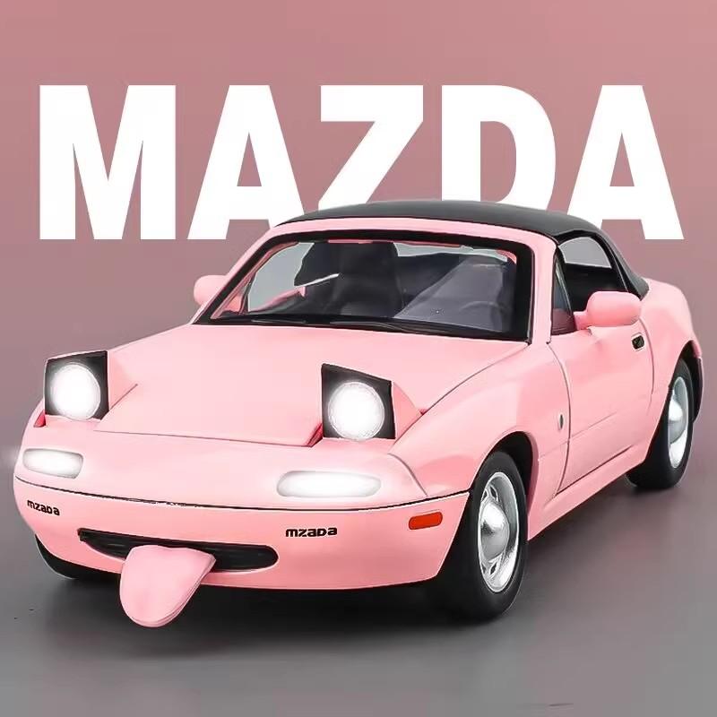 1/24 Mazda MX5 Legierung Automodell Sound und Licht Pull Back Kinderspielzeug Sammlerstücke Geburtstagsgeschenk