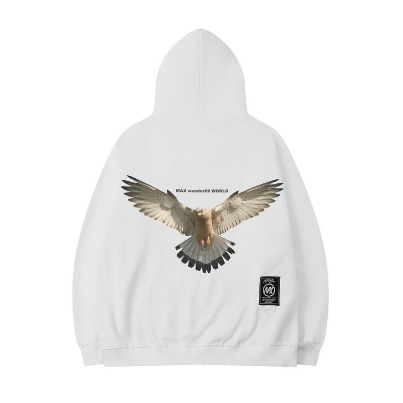 American Street Retro Gradual Change Letter Print Hooded Sweater Men And Women Couples Basic Hooded Jacket Tide M