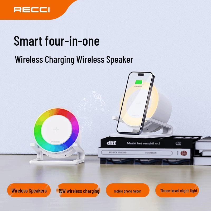 

Recci RSK-W28 Wireless Charger Bluetooth Speaker with RGB Light