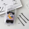 30Pcs/box Black Straight Wave Hairpins Korean Versatile Bangs Hair Clips for Children Women's Boxed Metal Bobby Pin Barrette